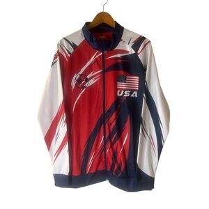 Soccer USA Red White & BlueTrack Jacket With Light‎ Fleece Lining